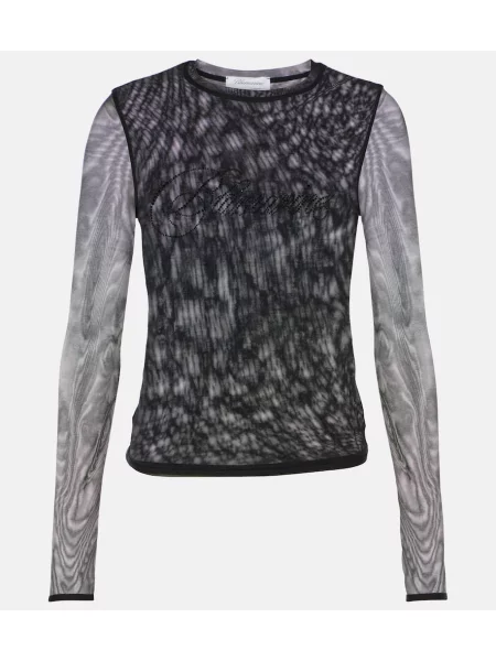 Tricou Blumarine din tul negru