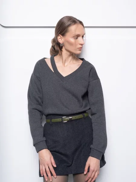 Світшот VMMA темно-сірий бавовна/поліестер сірий