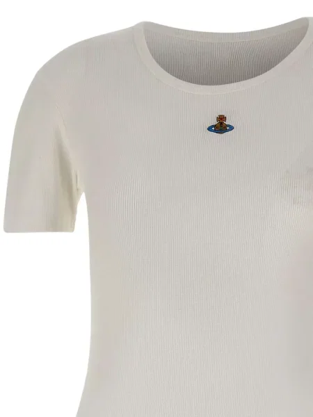 Body Vivienne Westwood cu nervuri alb