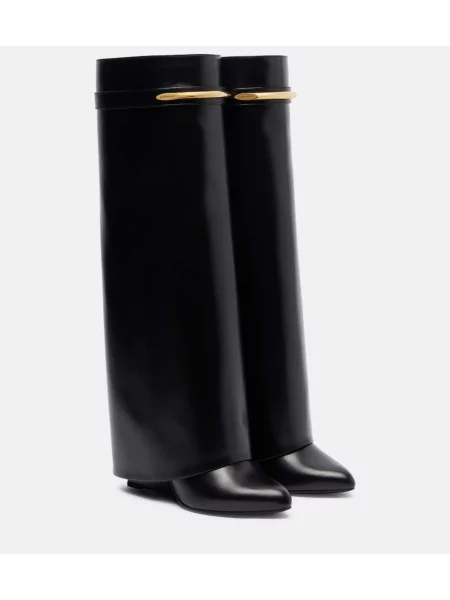 Kožne čizme Givenchy crna