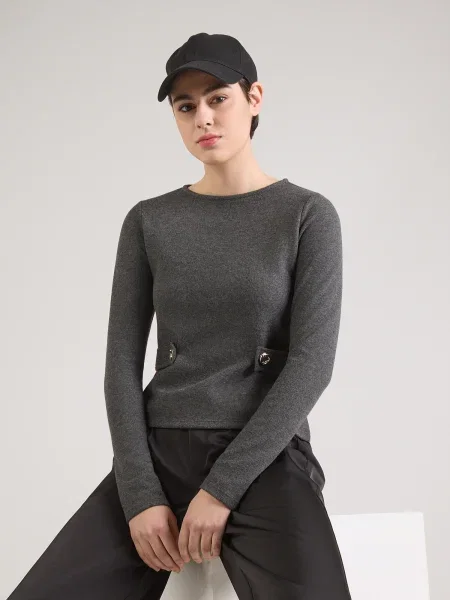 ABOUT YOU Tricou Mala metalic gri