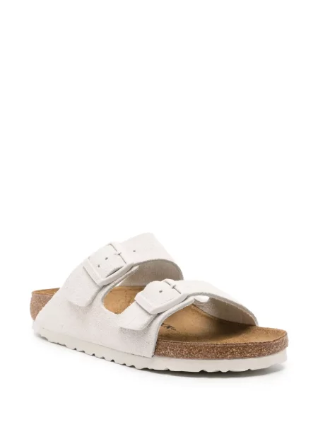 Klapki Birkenstock zamszowe białe