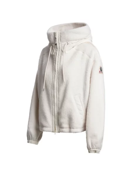 Hanorac cu glugă Parajumpers din fleece alb