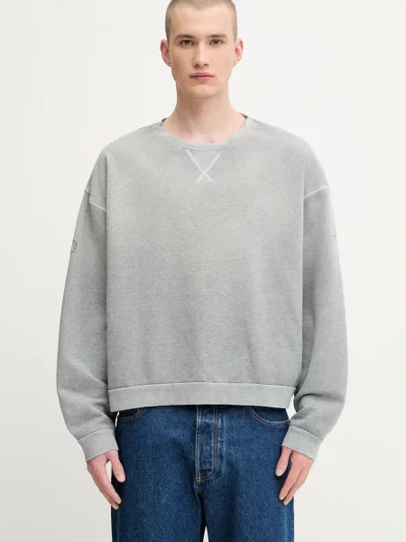 Кофта ALYX Garment dye boxy crewneck однотонна сірий