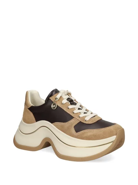 Pantofi cu toc Michael Michael Kors din piele de căprioară cu platformă maro