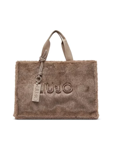 Shopperka Liu Jo z logo brązowa
