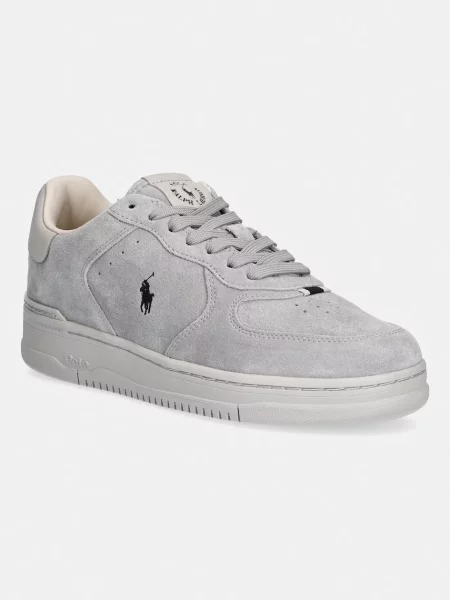 Polo Ralph Lauren Mastr Ct Rib sneakers pentru bărbați din piele întoarsă gri