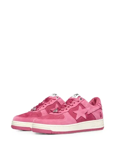 Sneakerși A Bathing Ape® din piele de căprioară roz