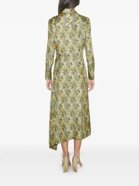Rochie Tory Burch cu imagine cu model paisley de costum verde