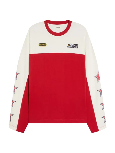 Bershka Tricou galben închis / roșu / negru / natural alb