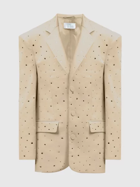 Жакет з кристалами Giuseppe Di Morabito Milano бежевий