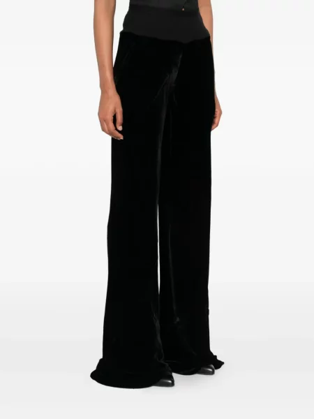 Pantaloni Rick Owens de catifea negru