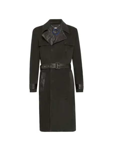 Trenci Billionaire din piele negru