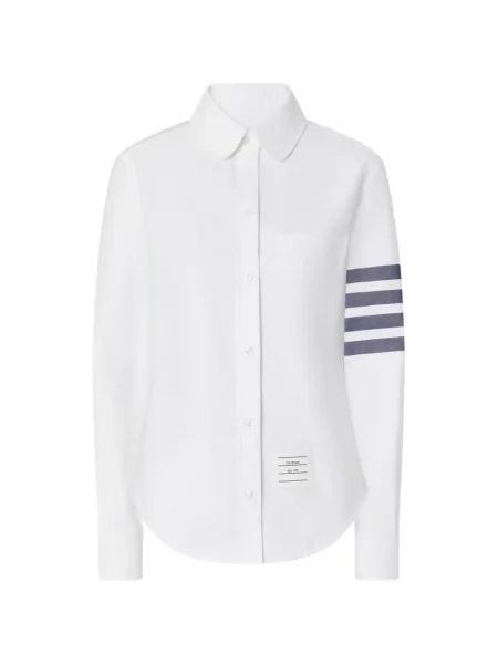 Cămașă Thom Browne din țesătură twill alb