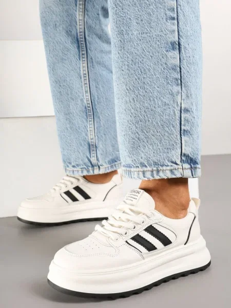 Sneakers Fonawia Bej cu negru
