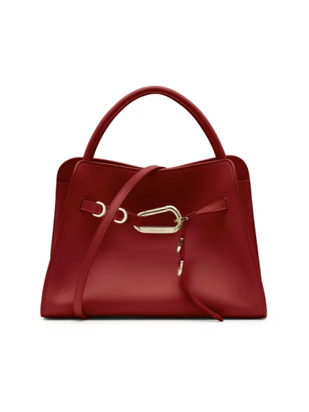 Torebka skórzana Francesco Biasia czerwona