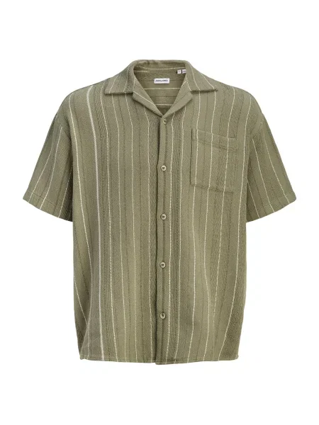 JACK & JONES Košile JJEBRADLEY khaki bílá
