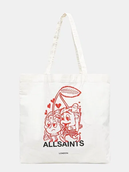 AllSaints torba BREAKUP 40 x 35 x 13 cm biała