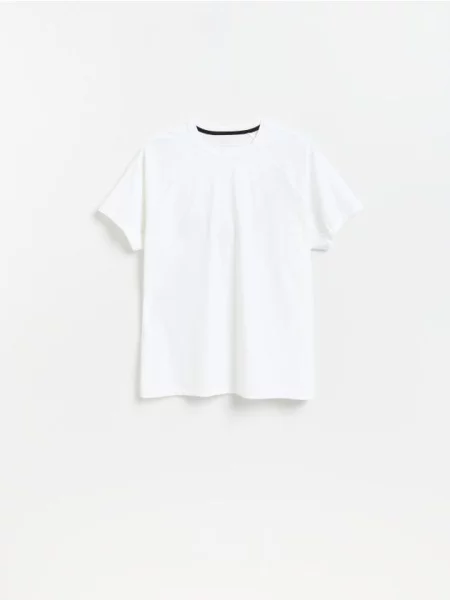 Reserved Tricou regular fit uni alb