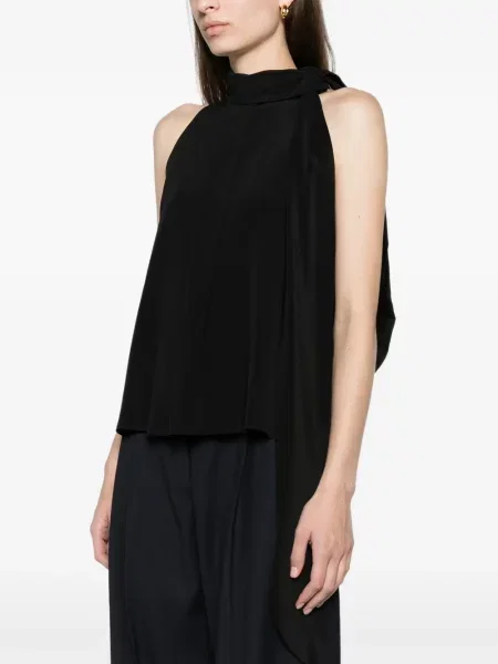 Top Max Mara fără mâneci din crep negru