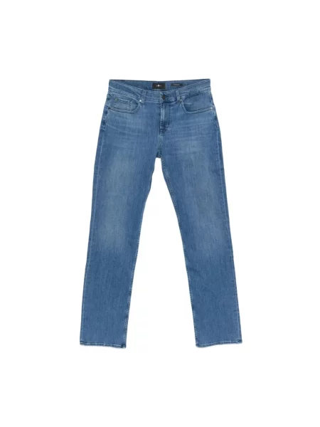 Jeansy straight leg 7 For All Mankind niebieskie