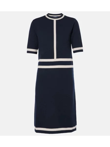 Sukienka midi S Max Mara wełniana do kolan garniturowa