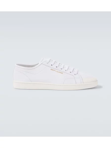 Sneakerși Saint Laurent din piele alb