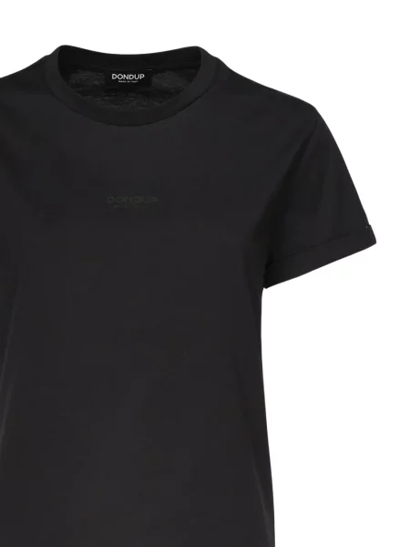 Tricou Dondup cu broderie cu decolteu rotund negru