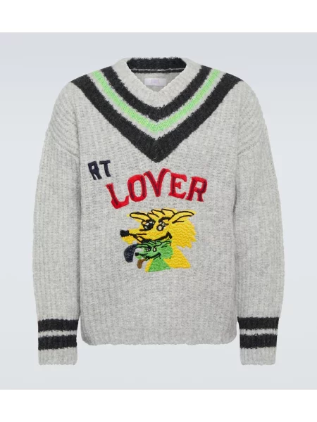 Vlněný svetr Erl s výšivkou