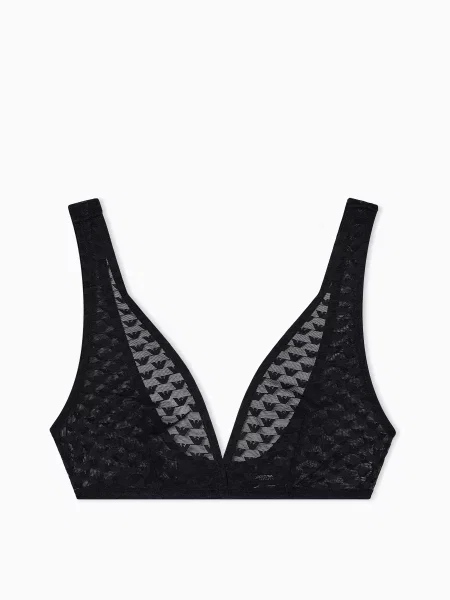 Бюстгальтер Emporio Armani поліамід/еластан чорний