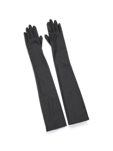 Lung mănuși 7 For All Mankind din piele negru