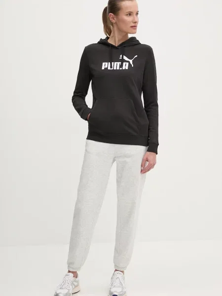 Кофта Puma з капюшоном з принтом чорний