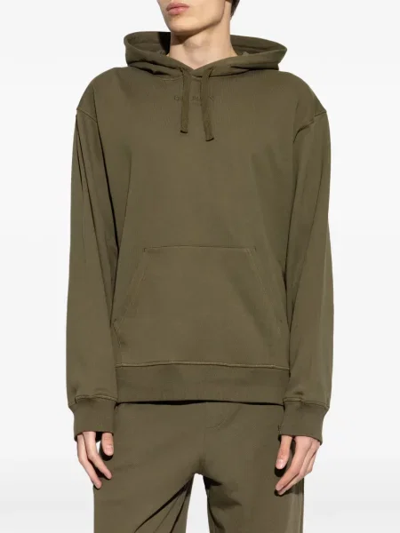 Hanorac cu glugă Balmain cu broderie verde