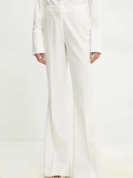 Trapez hlače od odijela Answear.LAB bijela
