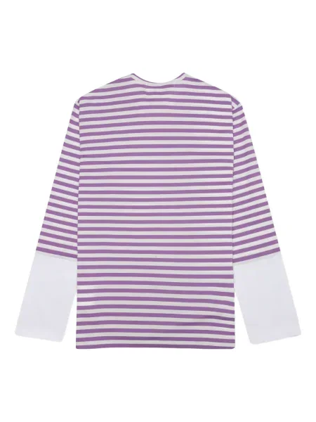 Тениска Comme Des Garçons Play на райета виолетово