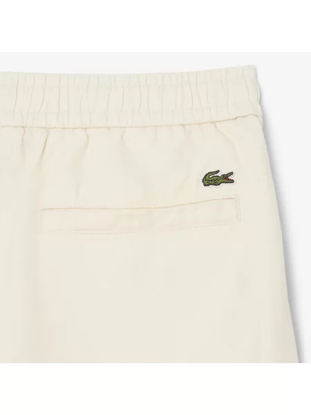 Lacoste Szorty O Kroju Regular Fit Z Mieszanki Lnu I Diagonalu beżowy
