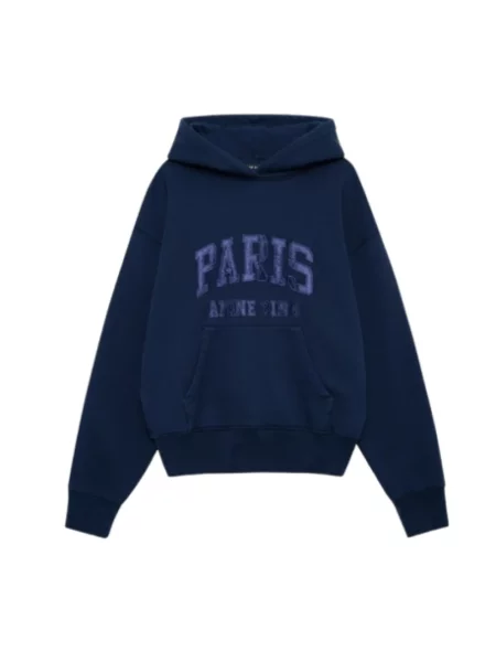 Bluza z kapturem Anine Bing z kapturem niebieska