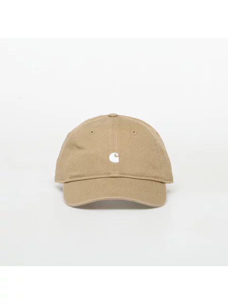 Шапка Carhartt WIP Madison Logo Cap Leather/ White Universal бяло