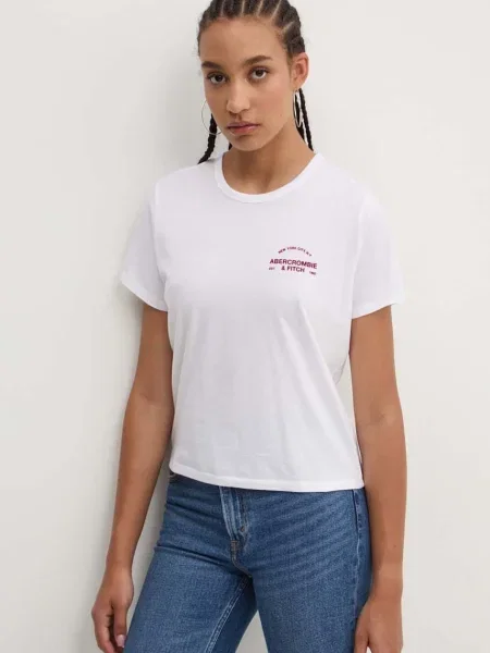 Tričko Abercrombie & Fitch béžová