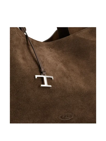 Geantă Tod's din piele de căprioară maro