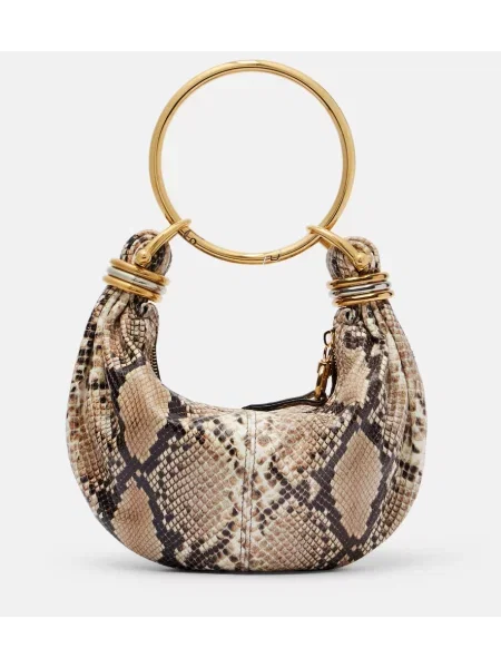 Top Chloé din piele bej