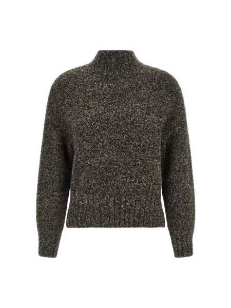Sweter Agnona z kaszmiru brązowy