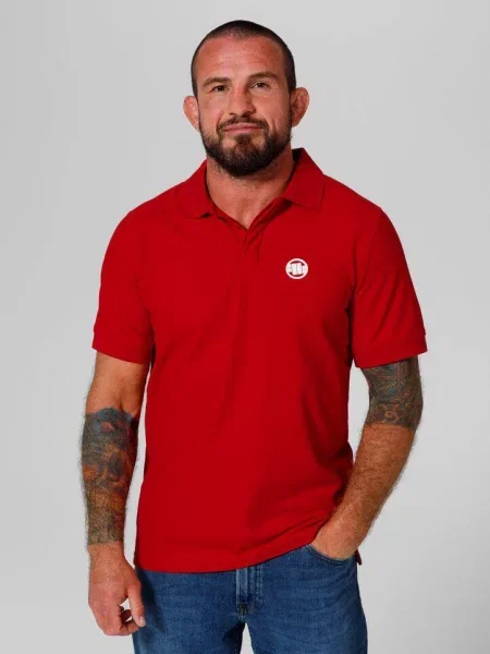 Koszulka Pitbull Polo Pique Rockey czerwona