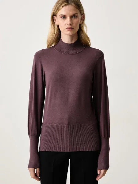 Pulover Silvian Heach cu guler înalt violet