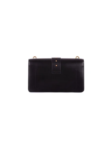 Pinko crossbody kabelka dámska kožená čierna
