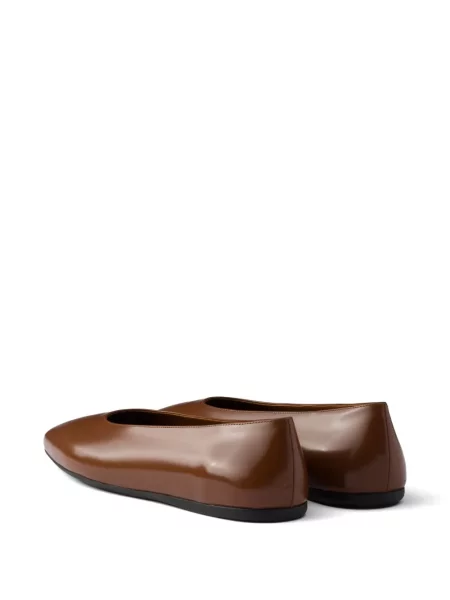Balerini Prada din piele maro