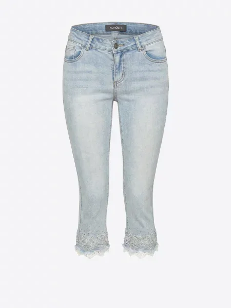 KOROSHI Jeans deschis albastru