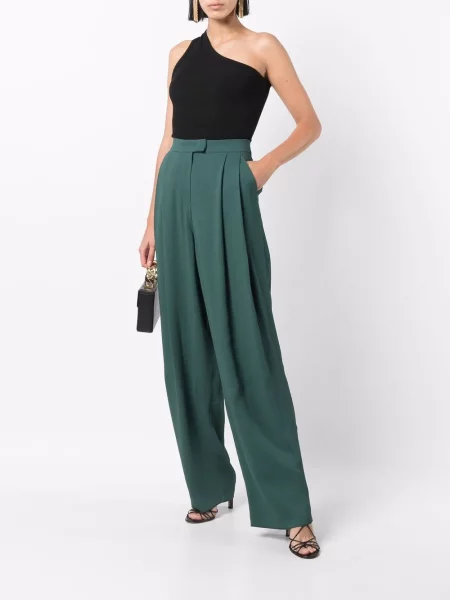 Plisované pás kalhoty Emporio Armani zelené