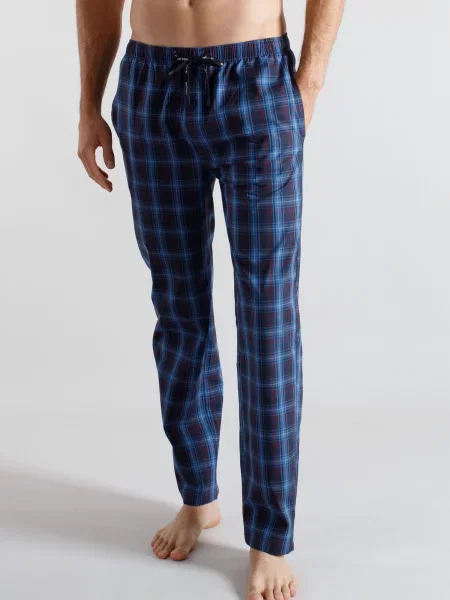 TOM TAILOR Pantaloni de pijama albastru / opal / roșu alb