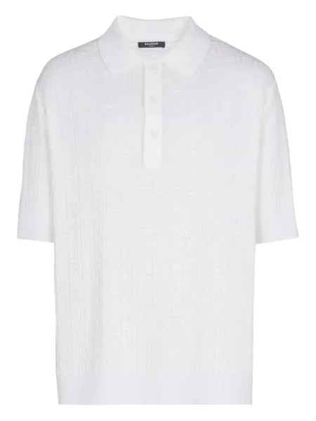 Polo Balmain alb